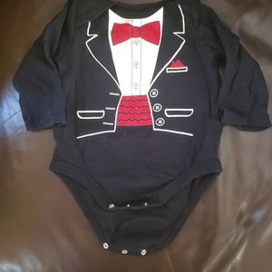 Baby Faux Tuxedo Onesie